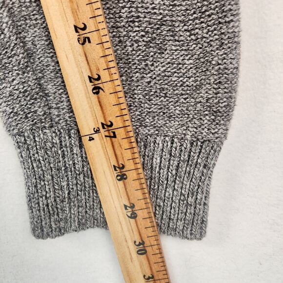 Prana North Loop Hooded Sweater Men’s SZ LG Knitted Gray Organic Cotton Slim - Picture 13 of 16